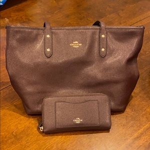 Coach bag and wallet set